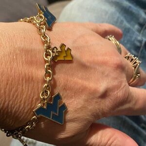 Gold and Blue tone Charm Bracelet